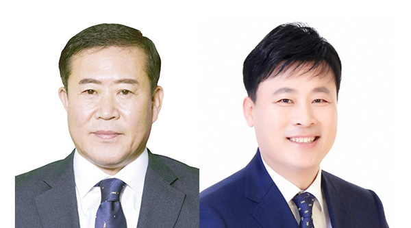 ▲ 의장(왼쪽) 허궁희, 부의장 박재선(오른쪽) 의원 선출.